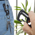 EDC Outdoor Survival Titanium Carabiner con cuchillo